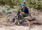 Dacia Kailin rides her mom's class 1 e-bike in an undated photo taken east of Bend.