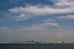 The city skyline is pictued in Dubai on March 11, 2026.