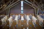 Looking over the stacks at the Sherwood Public Library, part of the Washington County Cooperative Library Services system, in Sherwood, Ore., on Monday, Jan. 7, 2019.