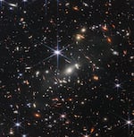 NASA's James Webb Space Telescope has produced the deepest and sharpest infrared image of the distant universe to date. Known as Webb's First Deep Field, this composite image of galaxy cluster SMACS 0723 is overflowing with detail. The image shows the galaxy cluster SMACS 0723 as it appeared 4.6 billion years ago.