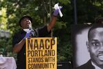 Portland-based poet Emmett Wheatfall reads his poem “An Ellegy For George Floyd” at the NAACP’s Eulogy for Black America.
