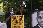 Portland-based poet Emmett Wheatfall reads his poem “An Ellegy For George Floyd” at the NAACP’s Eulogy for Black America.