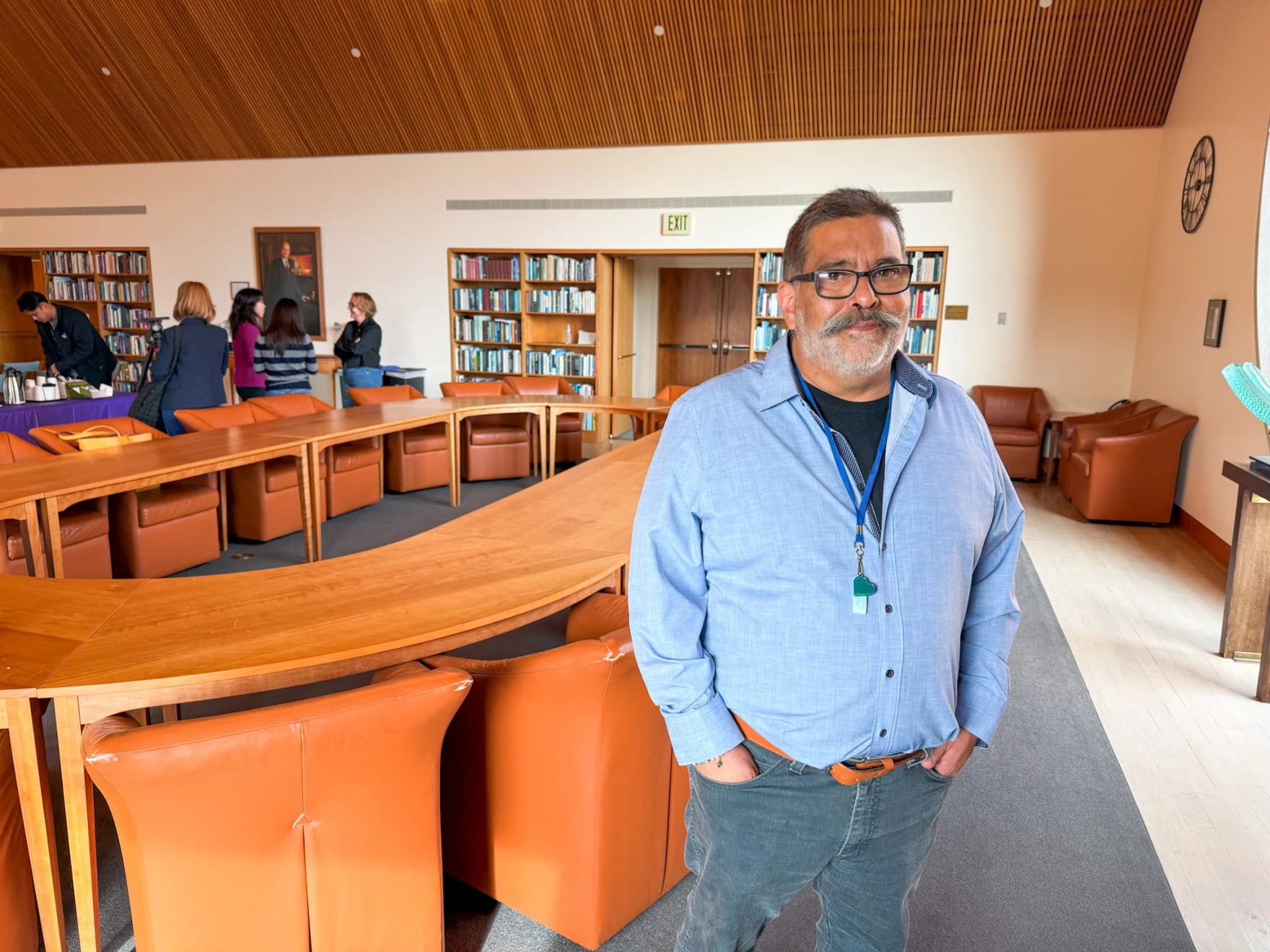 Guillermo Rivera, a community organizer, was one of the speakers at Tuesday’s press conference hosted by the University of Washington Center for Human Rights in Seattle.
