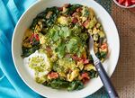 Quelites with Egg, Salsa Verde & Corn Tortillas, from Kelly Myers of Xico restaurant in Portland, is one of 52 vegetarian recipes in the "Saving Pan" cookbook. About half the recipes are from local chefs.