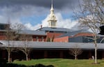 An outdoor area inside the Oregon State Hospital in Salem, March 8, 2023. On average the Salem facility has capacity to care for 559 patients.