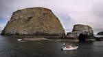 Wildlife biologist Shawn Stephensen and volunteers survey Three Arch Rocks National Wildlife Refuge for puffins.