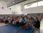 Oregon Sen. Ron Wyden was greeted by a packed gymnasium for his Sunday afternoon Town Hall in Beaverton. Gun reform dominated the two-hour long meeting. 