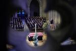 Ted Mondale, son of the late former Vice President Walter Mondale, speaks a tribute written by his father, during the state funeral for former President Jimmy Carter at Washington National Cathedral in Washington, Thursday, Jan. 9, 2025. (AP Photo/Ben Curtis)