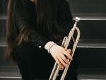 15-year-old trumpet player Zohra Ahmadi, a member of the Afghan Youth Orchestra.