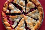 Bake this brightly flavored, nuts-optional seasonal Cranberry Pie until the crust is just golden or you see steady bubbling coming out of the vents. From "Art of the Pie" by Kate McDermott.