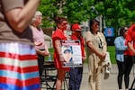On May 5, crowds gathered at the Oregon Convention Center Plaza for the MMIR Day of Awareness and Action hosted by the Portland MMIR Committee. Attendees held signs of missing loved ones, like Jermain Charlo, also known as Jermain “Liz” Morigeau, who was last seen in Missoula, Montana on June 16, 2018.