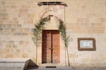 Palms decorate the path to St. Maron Church in Jezzine, a predominately Christian town in southern Lebanon.