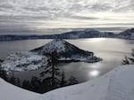  Crater Lake in the winter months.