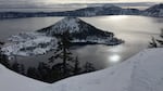  Crater Lake in the winter months.
