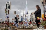 People visit the Nova festival memorial site as the Israel-Hamas ceasefire in Gaza continues on Jan. 23, 2025 in Reim, Israel.