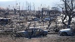 August 13: Destroyed homes and cars are shown in Lahaina, Hawaii. Hawaii officials urge tourists to avoid traveling to Maui as many hotels prepare to house evacuees and first responders on the island where a wildfire demolished a historic town and killed dozens.