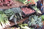 Bend residents can find local vegetables at the Wednesday farmers market in downtown. 