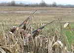 FILE - A provided image of duck hunters during a hunt in 2009. 