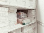 A deep freezer stocked full of biological samples from overdose cases at the toxicology lab at UCSF.