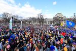Protesters at the March for Life on January 20, 2023 in Washington DC.