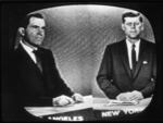 1960: Presidential candidates Richard Nixon (left), later the 37th President of the United States, and John F Kennedy, the 35th President, during a televised debate.  (Photo by MPI/Getty Images)