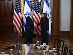 Vice President Harris and Israeli Prime Minister Benjamin Netanyahu shake hands before a meeting at the White House on July 25, 2024.