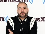 DJ Envy visits SiriusXM Studio on April 20, 2022, in New York City.