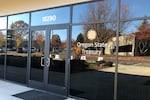 A photo of the front doors of the Oregon State Treasury office.