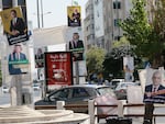 Electoral posters are displayed in a street in Amman in early September, ahead of the parliamentary election.