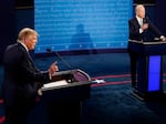 Joe Biden and Donald Trump, seen here during a presidential debate in Cleveland in 2020, are on the same side of this Supreme Court argument involving congressional subpoenas.