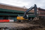 FILE - Construction takes place on Main Street in Vancouver, Wash., on Feb. 20, 2026.