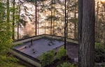 The Sand and Stone Garden is a place for contemplation and the most abstract of the garden styles represented at the Portland Japanese garden.