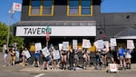 A group of 16 strippers who danced at Northwest Portland’s Magic Tavern voted unanimously to unionize under the Actor’s Equity Association in Sept. 2023. The dancers have been on strike since April and picketed the club in June demanding safe working conditions.