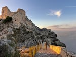 Israeli troops patrol at the 900-year-old Beaufort Castle in southern Lebanon. Israel said Sunday it had captured the hilltop castle, which provides a commanding view of southern Lebanon and northern Israel. Israel has been rapidly expanding its offensive in Lebanon in recent days.