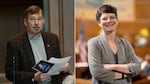 Candidates in the 2024 race for Oregon state treasurer: left, Republican nominee Bryan Boquist and right, Democratic nominee Elizabeth Steiner.