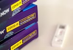 FILE - COVID-19 rapid test kits, April 28, 2023.