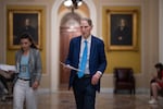 Sen. Ron Wyden, D-Ore., walks to the chamber during votes on the immigration enforcement funding package, at the Capitol in Washington, Thursday, June 4, 2026.