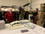 The Oregon Experience crew interviews archivist Jan Wright at the Southern Oregon Historical Society.