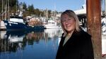 JoAnn Barton, a port commissioner in Newport. Barton says log exports are not ideal but will help Newport diversify its economy. 