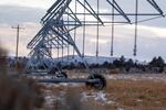 A center pivot sits on agricultural land in Harney County, Ore., on Dec. 18, 2025.