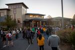 A peaceful demonstration at the Bend Police station on Oct. 4, 2020.