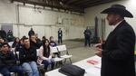 Ammon Bundy speaks to a crowd of supporters in 2020 during the COVID-19 lockdown.