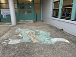 After hearing their school was on both lists of proposed closures from Portland Public Schools on October 5, 2026, a group of Creston parents came together overnight to create chalk art with encouraging messages to greet students and staff in the morning. PTA members collaborated on this rendition of Creston's eagle mascot designed by Jordan Bagnall.