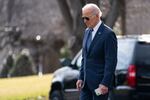 President Joe Biden walks to board Marine One on the South Lawn of the White House, Thursday, Feb. 8, 2024, in Washington.