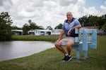 Mike Noel at the Heritage Plantation community, June 8, 2022. Noel retired and bought a home in the mobile home park and looked forward to fishing in the ocean 20 minutes away.  "I thought I was moving to paradise," he says.