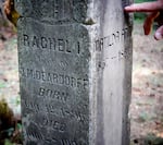 One of the headstones at Christilla Pioneer Cemetery in Happy Valley, Ore. on Aug. 27, 2025.