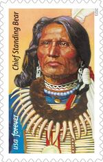 The U.S. Postal Service has issued a Forever stamp honoring Standing Bear, the Ponca chief who championed 14th Amendment rights.