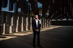 Bryan Stevenson, executive director of the Equal Justice Initiative, stands on the grounds of the National Memorial for Peace and Justice in Montgomery, Alabama.