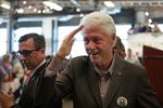 Former president Bill Clinton spoke before a crowd of about 550 people at the Left Bank Annex near the Moda Center in Portland.