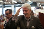 Former president Bill Clinton spoke before a crowd of about 550 people at the Left Bank Annex near the Moda Center in Portland.